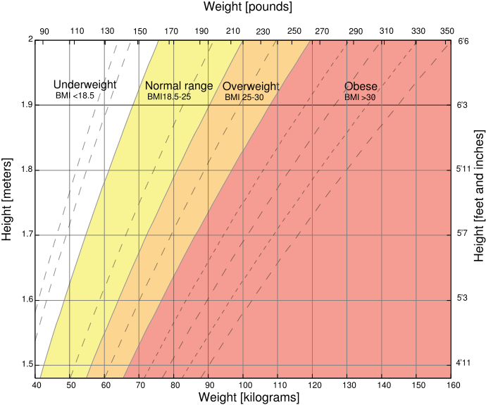 body mass index chart